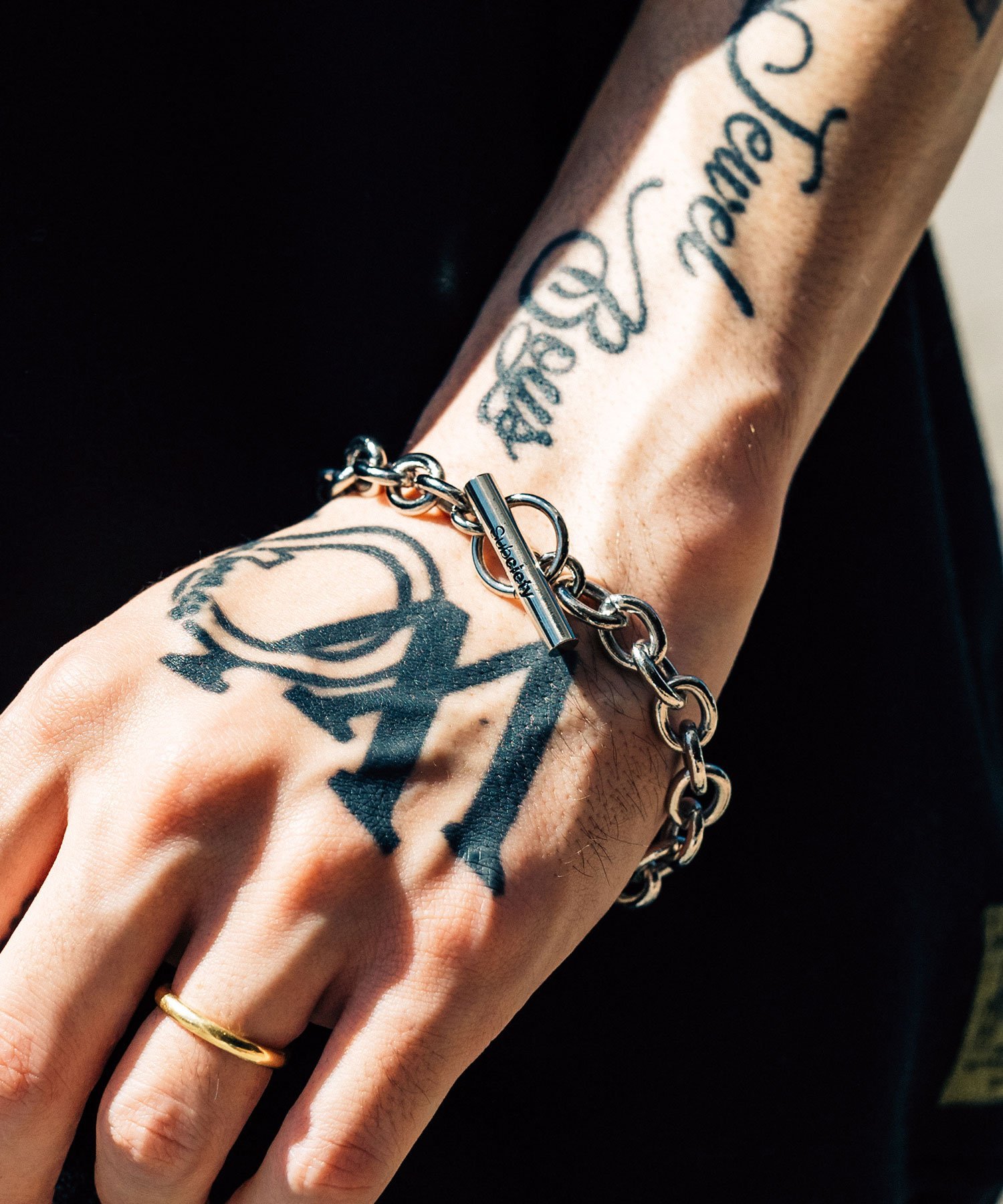 Subciety BRASS CHAIN BRACELET サブサエティ アクセサリー・腕時計 ブレスレット・バングル レッド【送料無料】