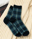 WEGO LADY'S ジャガードチェックソックス ウィゴー 靴下・レッグウェア 靴下 ネイビー レッド ベージュ