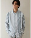 【SALE/30%OFF】THE SHOP TK マルチストライプ長袖シャツ ザ ショップ ティーケー トップス シャツ・ブラウス ホワイト ブラック ネイビー