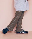 p.premier 総柄ストレッチワッフル裾フリルフレアパンツ エフオーオンラインストア パンツ その他のパンツ ブラック ブルー レッド ピンク