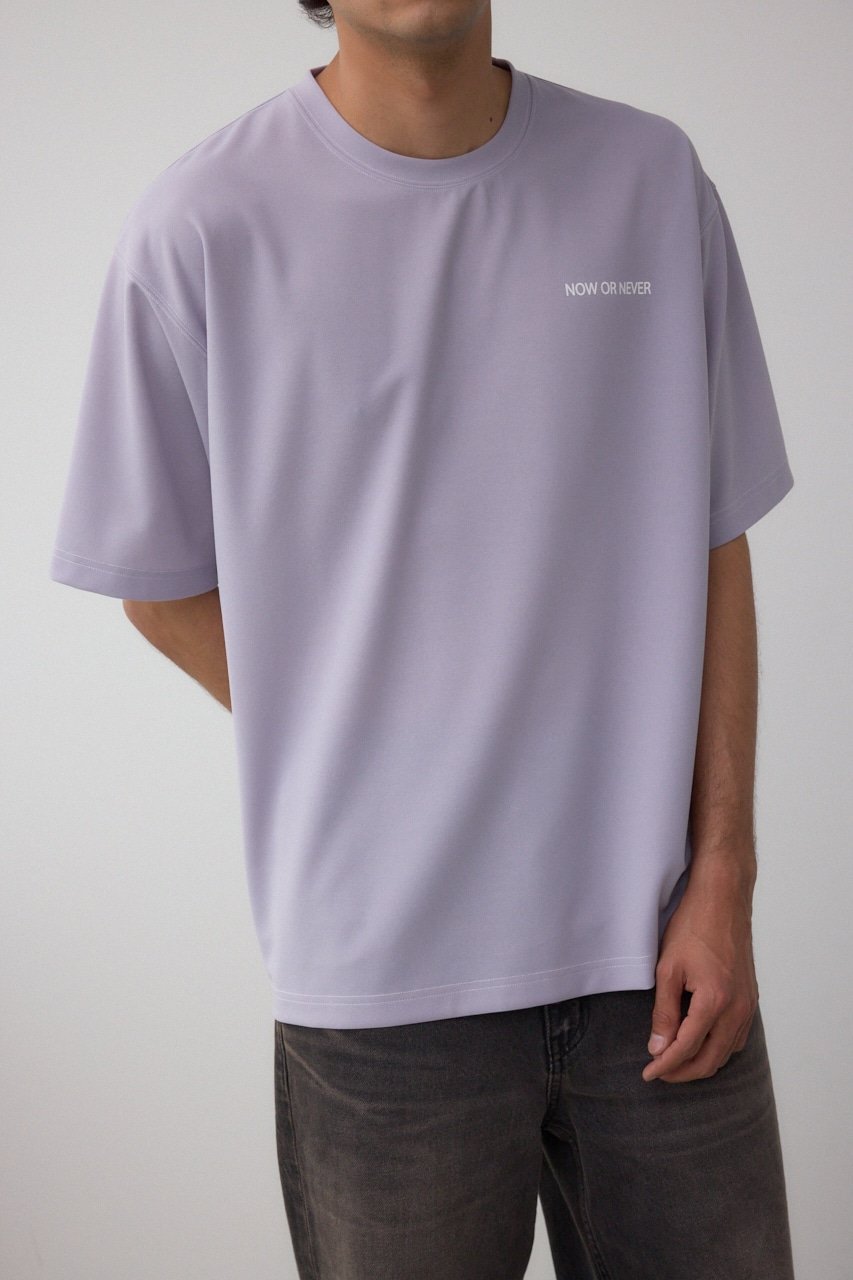 オープンステッチロゴTシャツ アズールバイマウジー トップス カットソー・Tシャツ ブラック グレー ホワイト