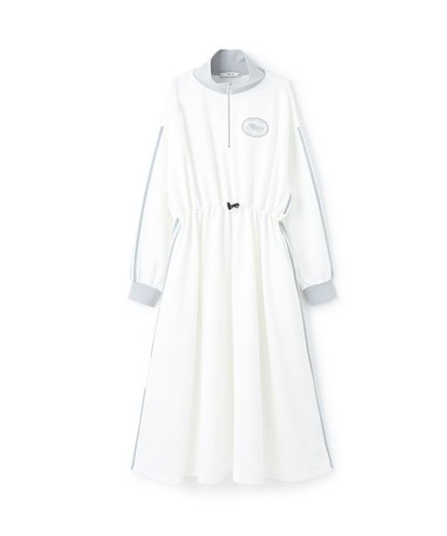 【SALE／50%OFF】Mi-je トラックワンピース【韓国ファッション】 ナルミヤオンライン ワンピース・ドレス ワンピース ホワイト【送料無料】