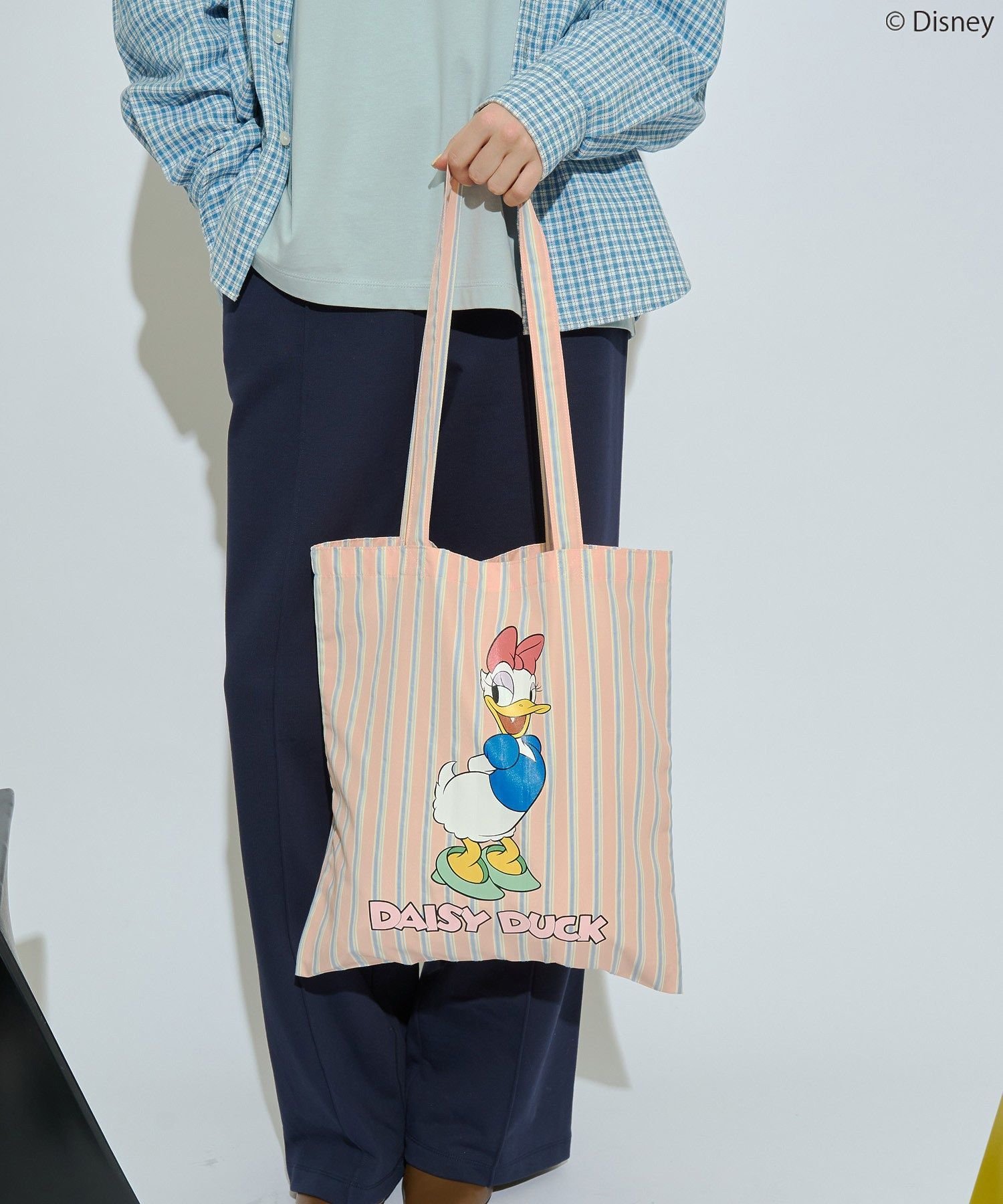 【SALE／35%OFF】Disney collection by AMERICAN HOLIC 【Mickey&Friends】10ColトートBAG アメリカンホリック バッグ トートバッグ ブラウン ピンク ブラック ホワイト パープル ネイビー ブルー カーキグリーン イエロー