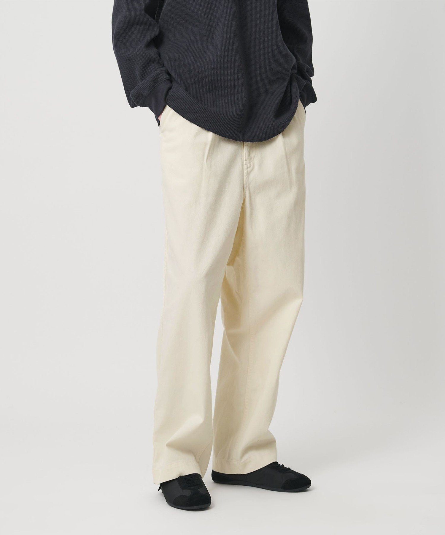 NICE WEATHER ＜NICE WEATHER＞ワーク チノパンツ ビューティー＆ユース ユナイテッドアローズ パンツ チノパンツ ブラック ベージュ