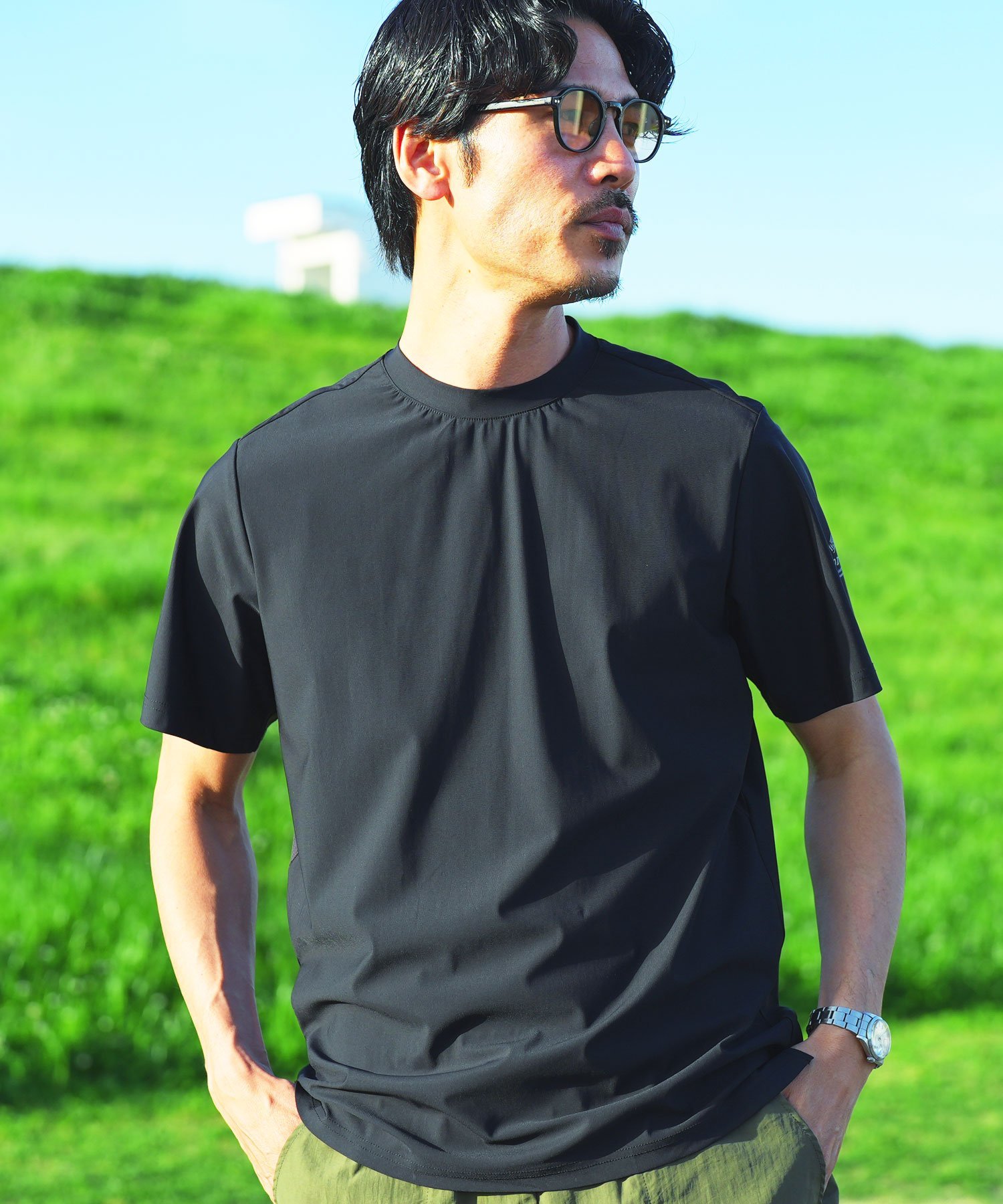 JIGGYS SHOP SELECT 南海部品コラボ クールタッチライド Tシャツ 半袖 接触冷感 別注 26SS ジギーズショップ トップス カットソー・Tシャツ ブラック グレー