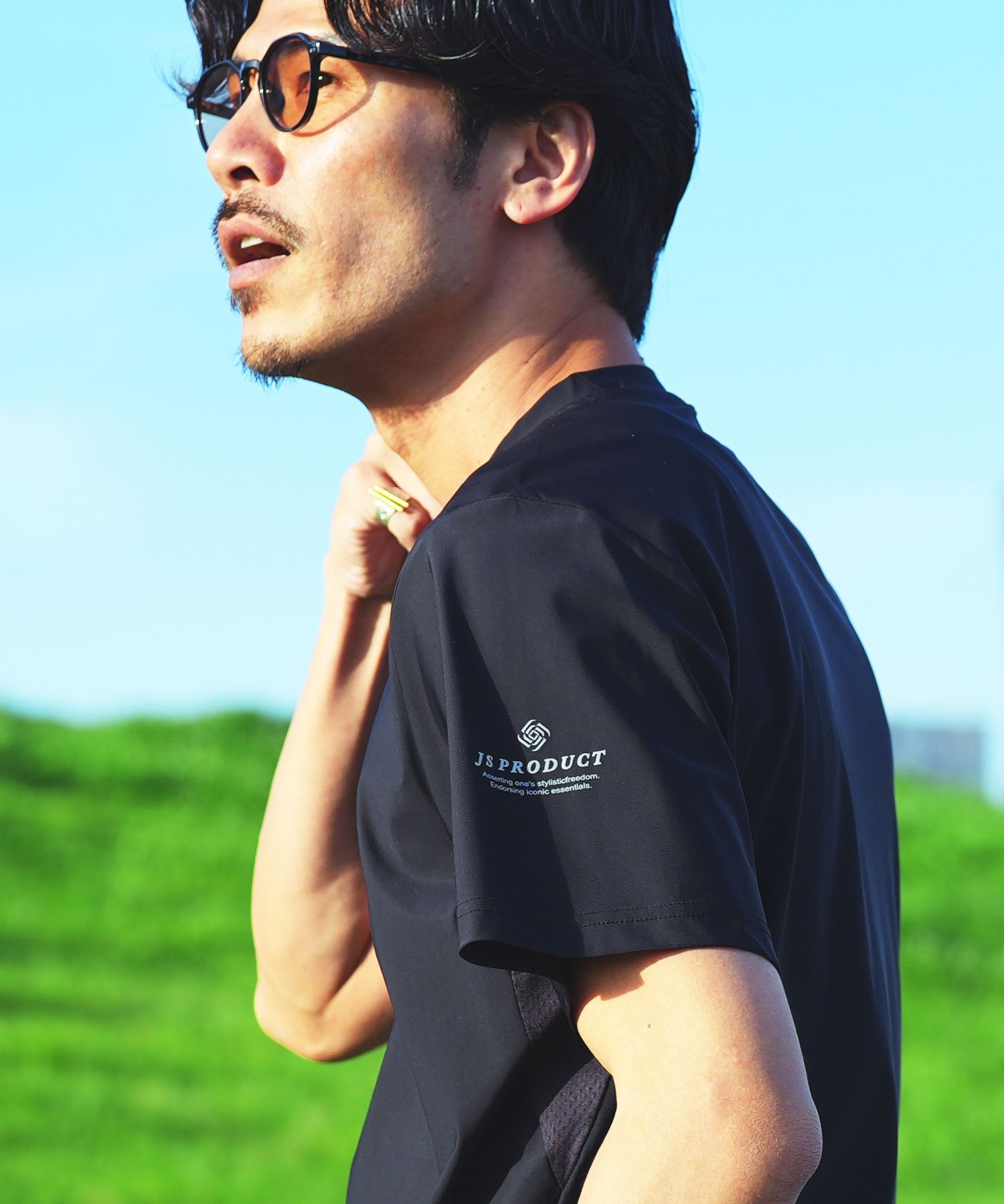 JIGGYS SHOP SELECT 南海部品コラボ クールタッチライド Tシャツ 半袖 接触冷感 別注 26SS ジギーズショップ トップス カットソー・Tシャツ ブラック グレー
