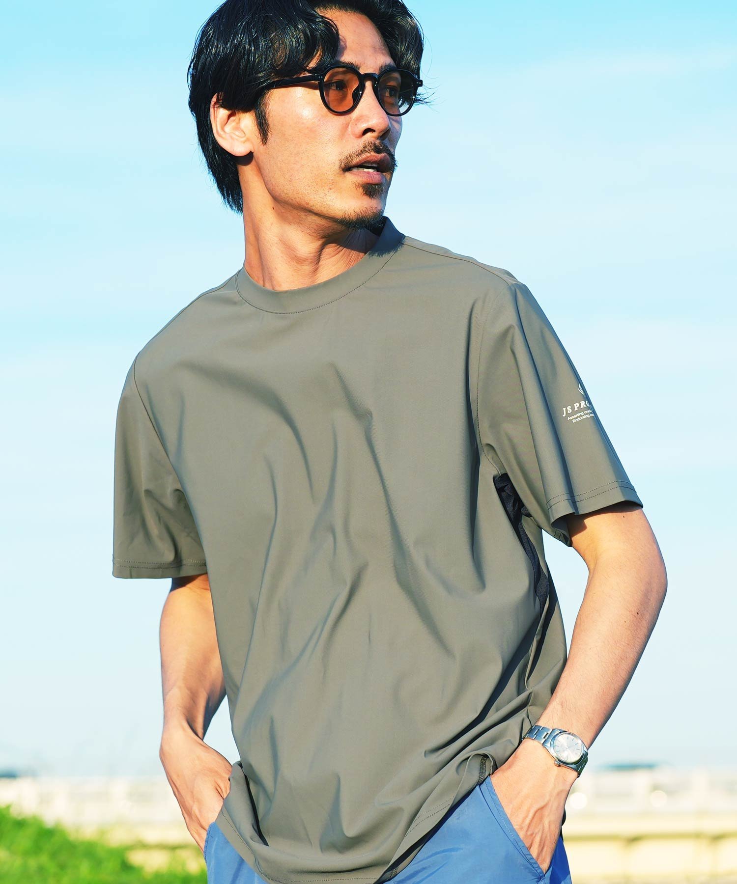 JIGGYS SHOP SELECT 南海部品コラボ クールタッチライド Tシャツ 半袖 接触冷感 別注 26SS ジギーズショップ トップス カットソー・Tシャツ ブラック グレー