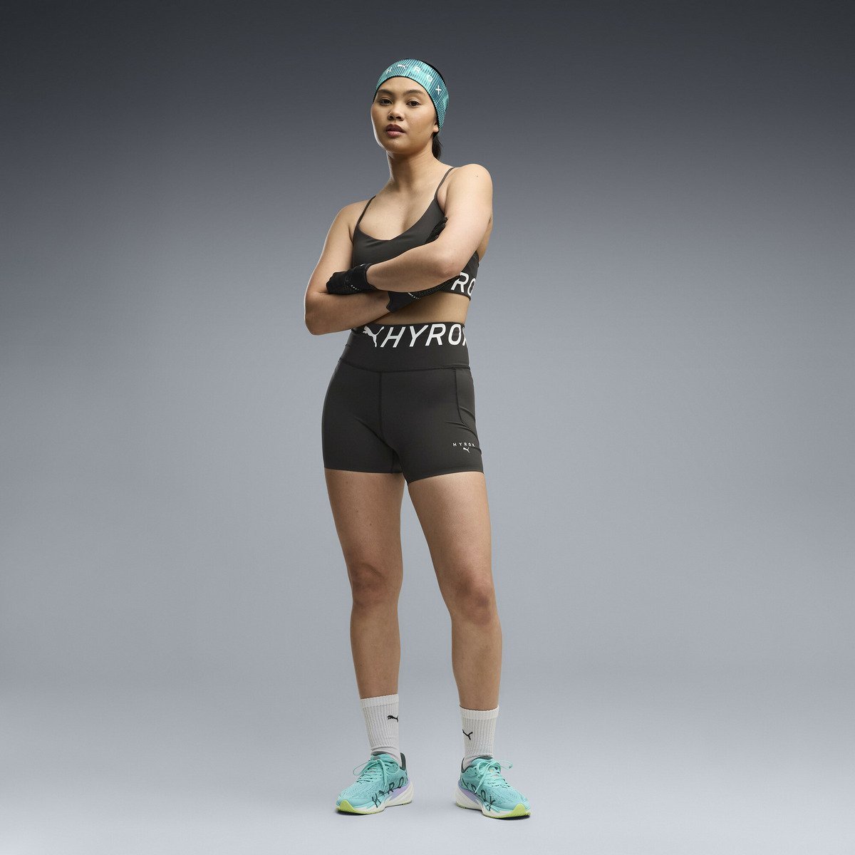 PUMA ウィメンズ トレーニング PUMA x HYROX PWRMODE 4インチ ショート タイツ W PUMAxHYROX PWRMD 4 SRTTHT プーマ パンツ その他のパンツ ブラック【送料無料】
