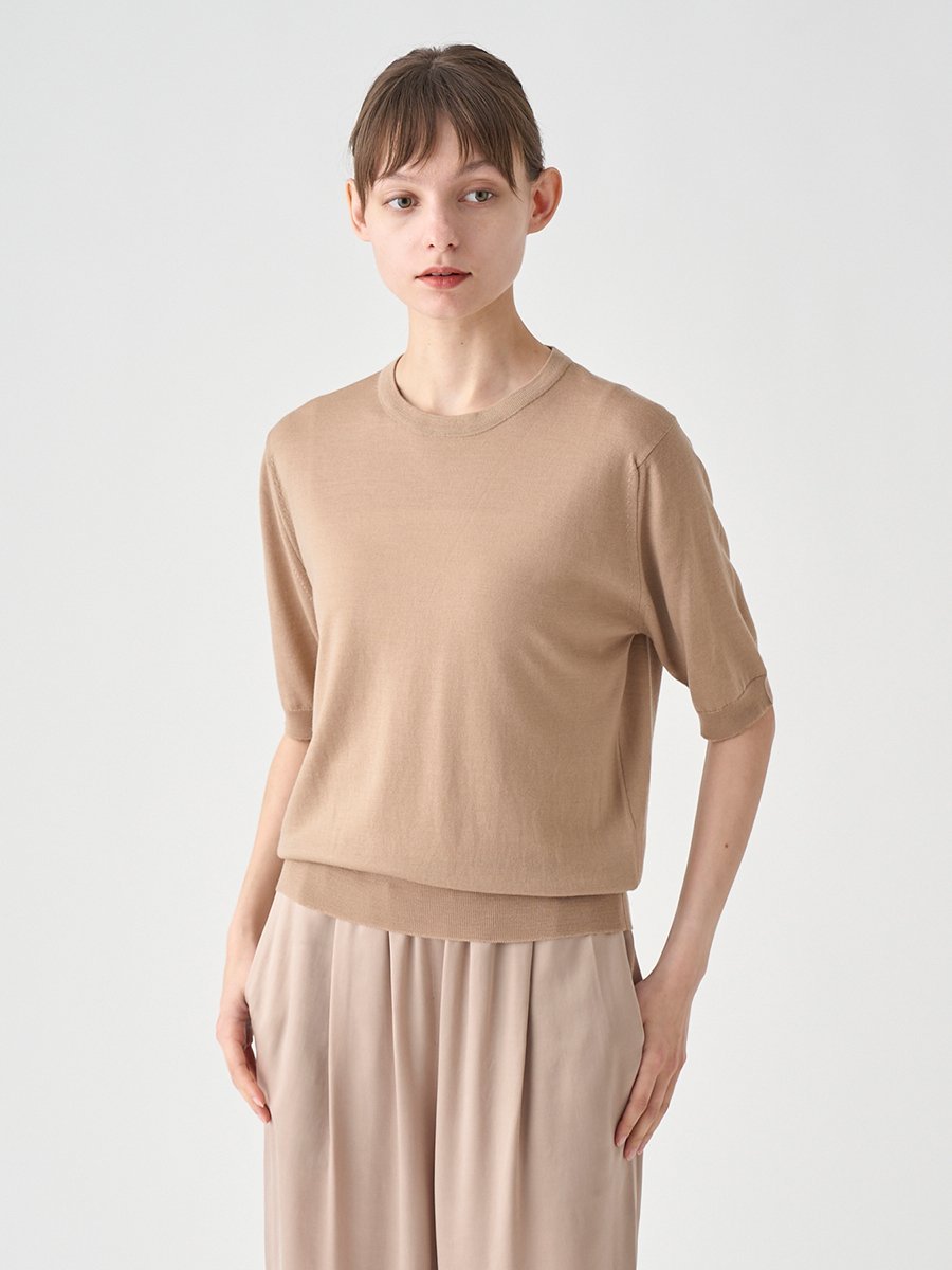 JOHN SMEDLEY クルーネック半袖ニットプルオーバー ｜ ESTA ｜ 30G MODERN FIT ジョンスメドレー トップス ニット【送料無料】