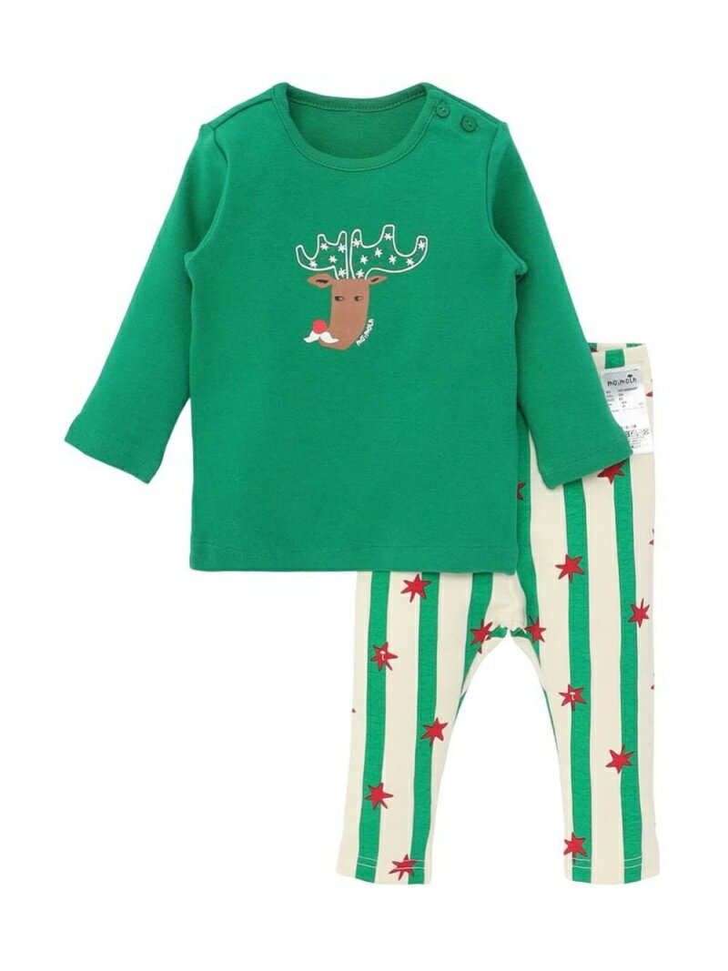 【SALE／30%OFF】moimoln モイモルン/【X'mas】サンタモチーフセットアップ モイモルン トップス その他のトップス グリーン レッドのサムネイル