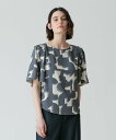【SALE/50%OFF】allureville モダンジオメトリックプリントブラウス アルアバイル トップス その他のトップス パープル グレー【送料無料】