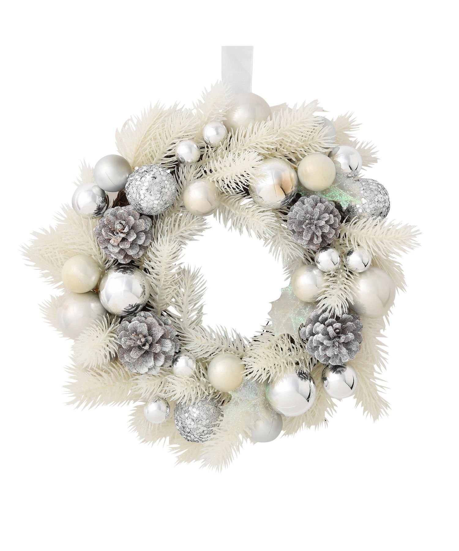 Francfranc リース ホワイト M フランフラン インテリア・生活雑貨 オブジェ・置物・アート ホワイトのサムネイル