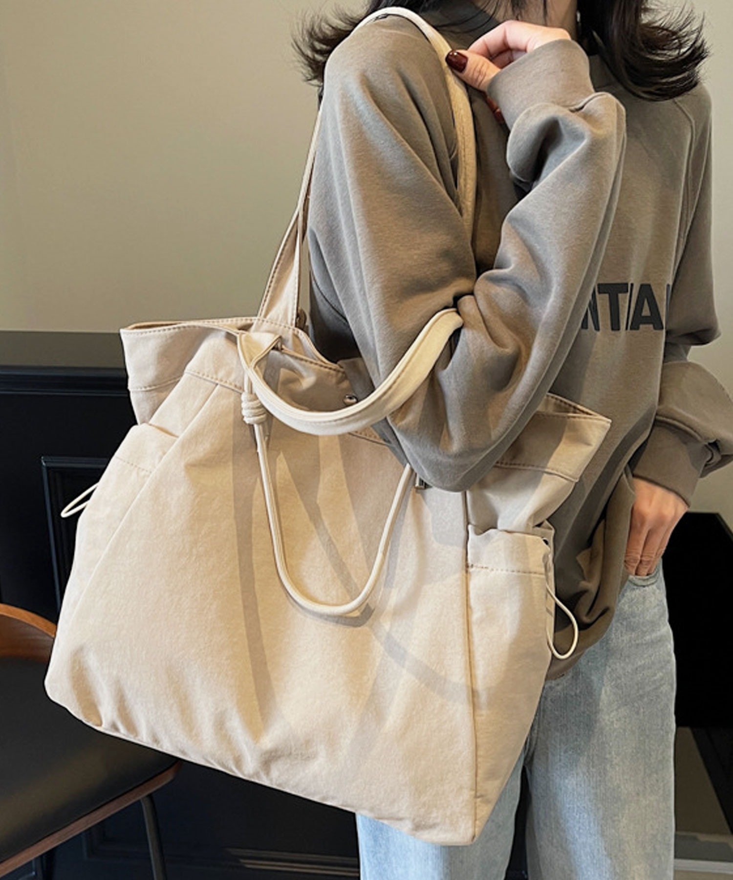 florist 【A4収納可・軽量】パラコードハンドルトートバッグ/サブバッグ フローリスト バッグ トートバッグ ブラック グリーン ホワイト ベージュ【送料無料】