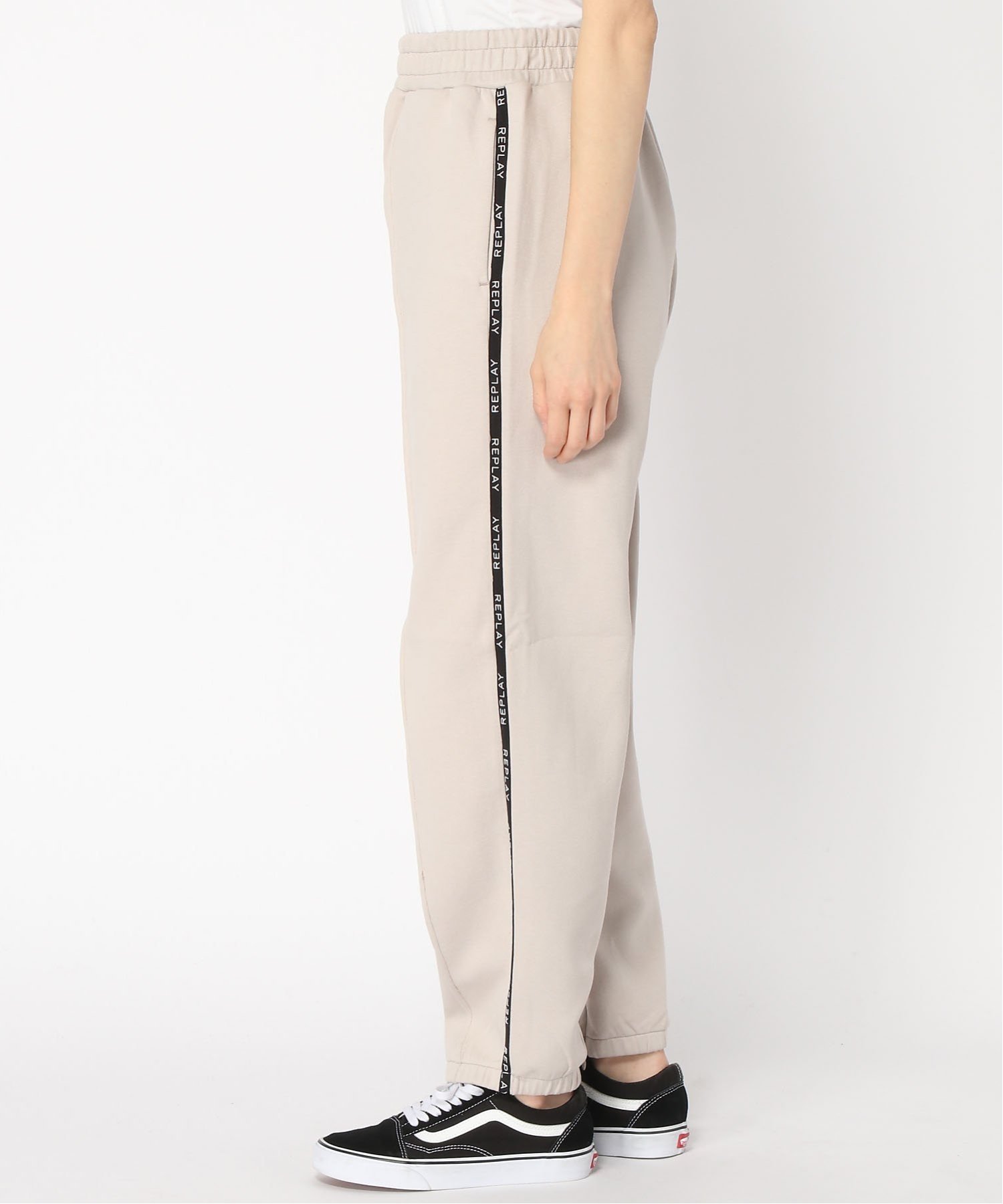 【SALE／70%OFF】REPLAY (W)ボンディッドヘビーピケコットンフリースパンツ リプレイ パンツ その他のパンツ ベージュ【送料無料】