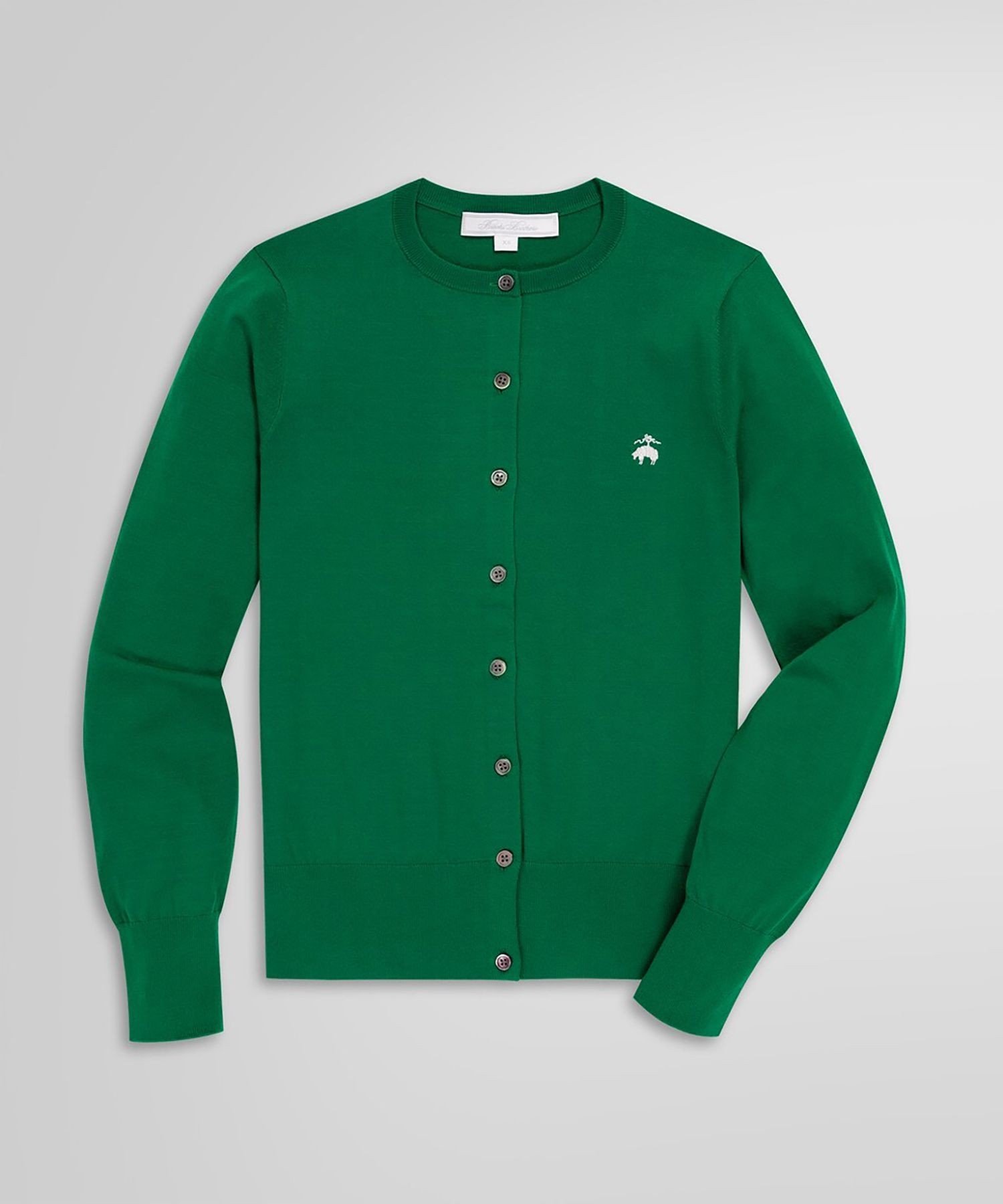 BROOKS BROTHERS キュプラ/ナイロン GFロゴ クルーネックカーディガン ブルックス ブラザーズ トップス カーディガン グリーン【送料無料】のサムネイル