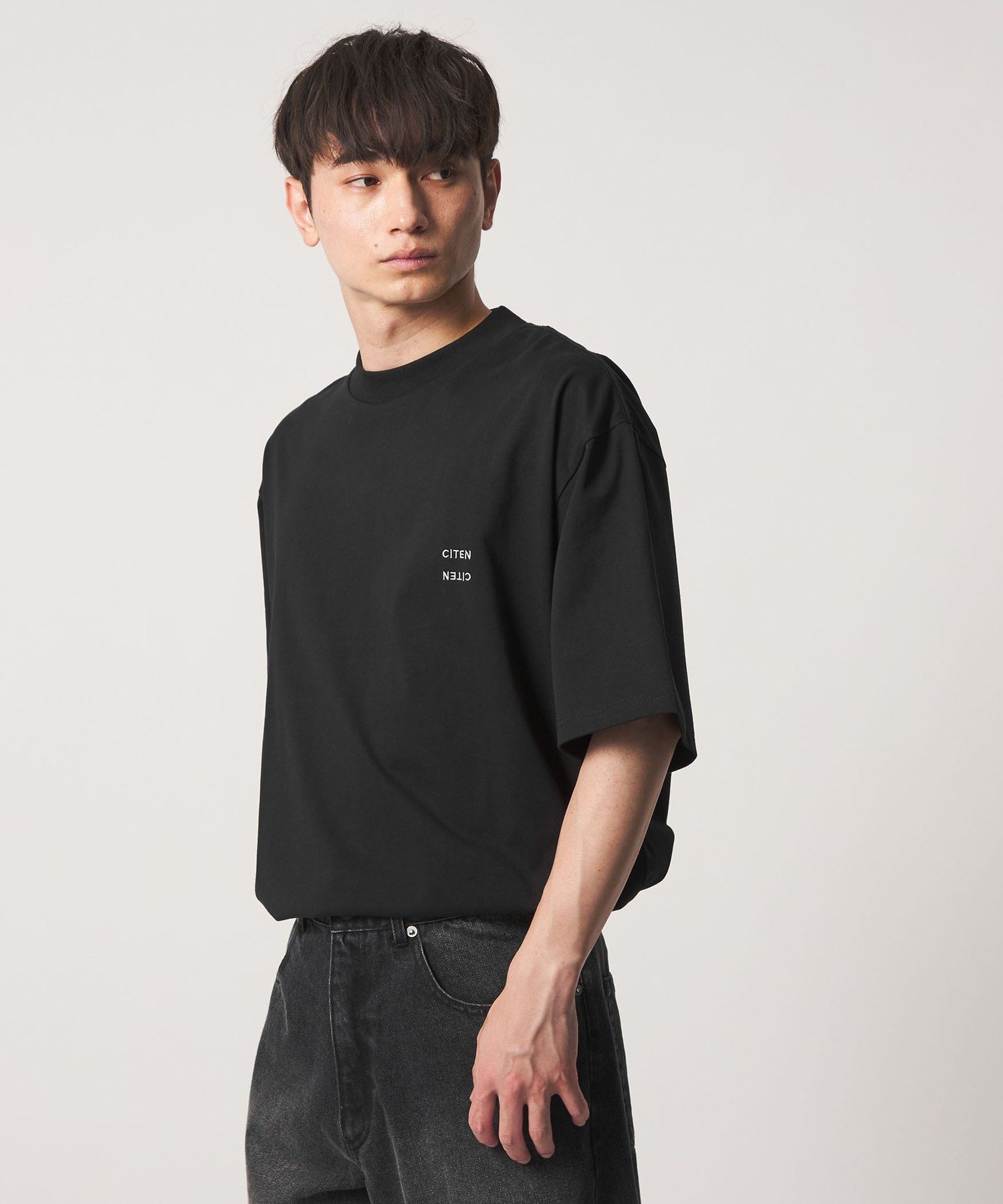 ＜CITEN＞ヘヴィーウェイトT シテン トップス カットソー・Tシャツ ブラック イエロー グレー ホワイト ピンク ネイビー ブルー レッド ブラウン