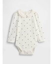 GAP (K)はじめてのお気に入り オーガニックコットン100% ボディスーツ (ベビー) ギャップ マタニティウェア・ベビー用品 ロンパース・カバーオール ピンク ホワイト