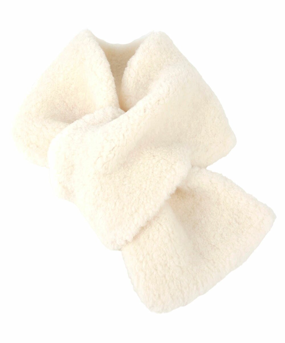 PUPULA ププラ ビションボア 差し込み マフラー ブルーコムブルー ファッション雑貨 マフラー・ストー..