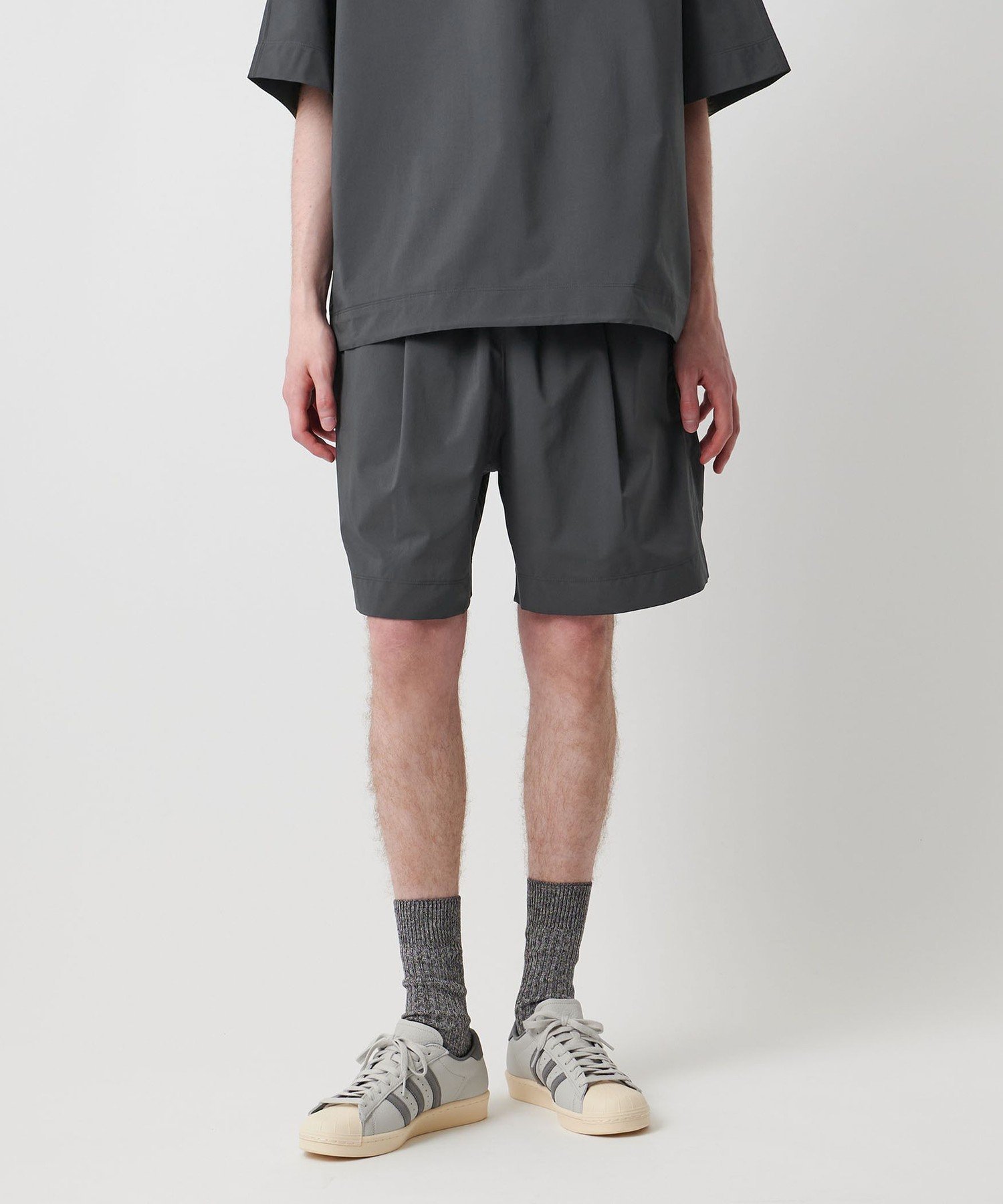& SONS ＜D.O UNITED ARROWS BY DAISUKE OBANA＞LT/DC 1P SHORTS/ショーツ ユナイテッドアローズ アウトレット パンツ その他のパンツ ブラック グレー