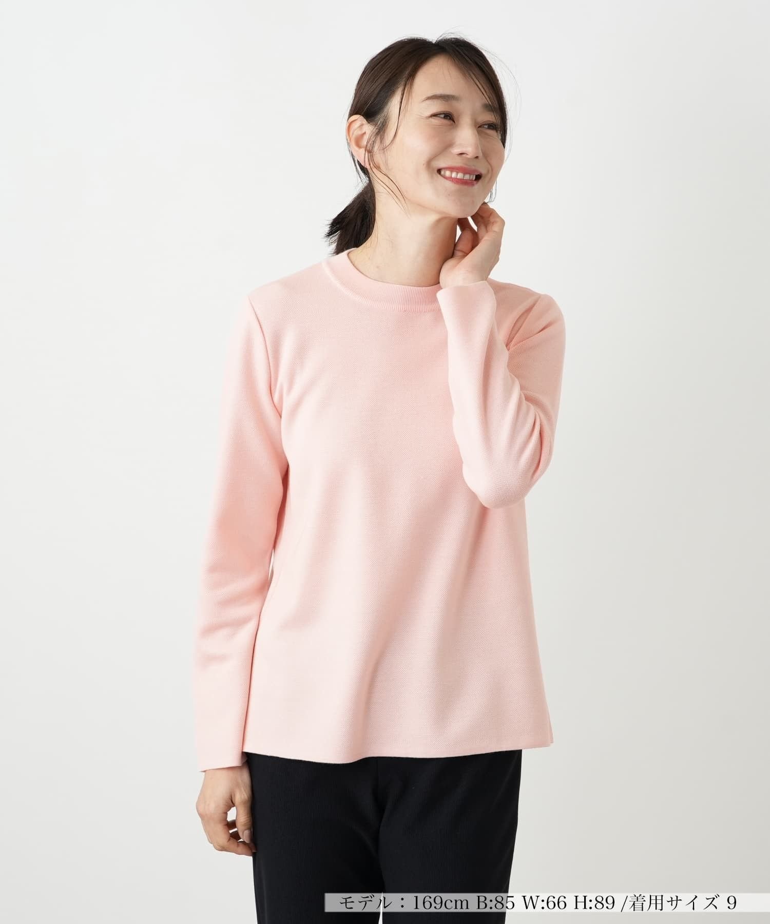 Leilian ニットプルオーバー【25年10月カタログ】 レリアン トップス ニット ピンク