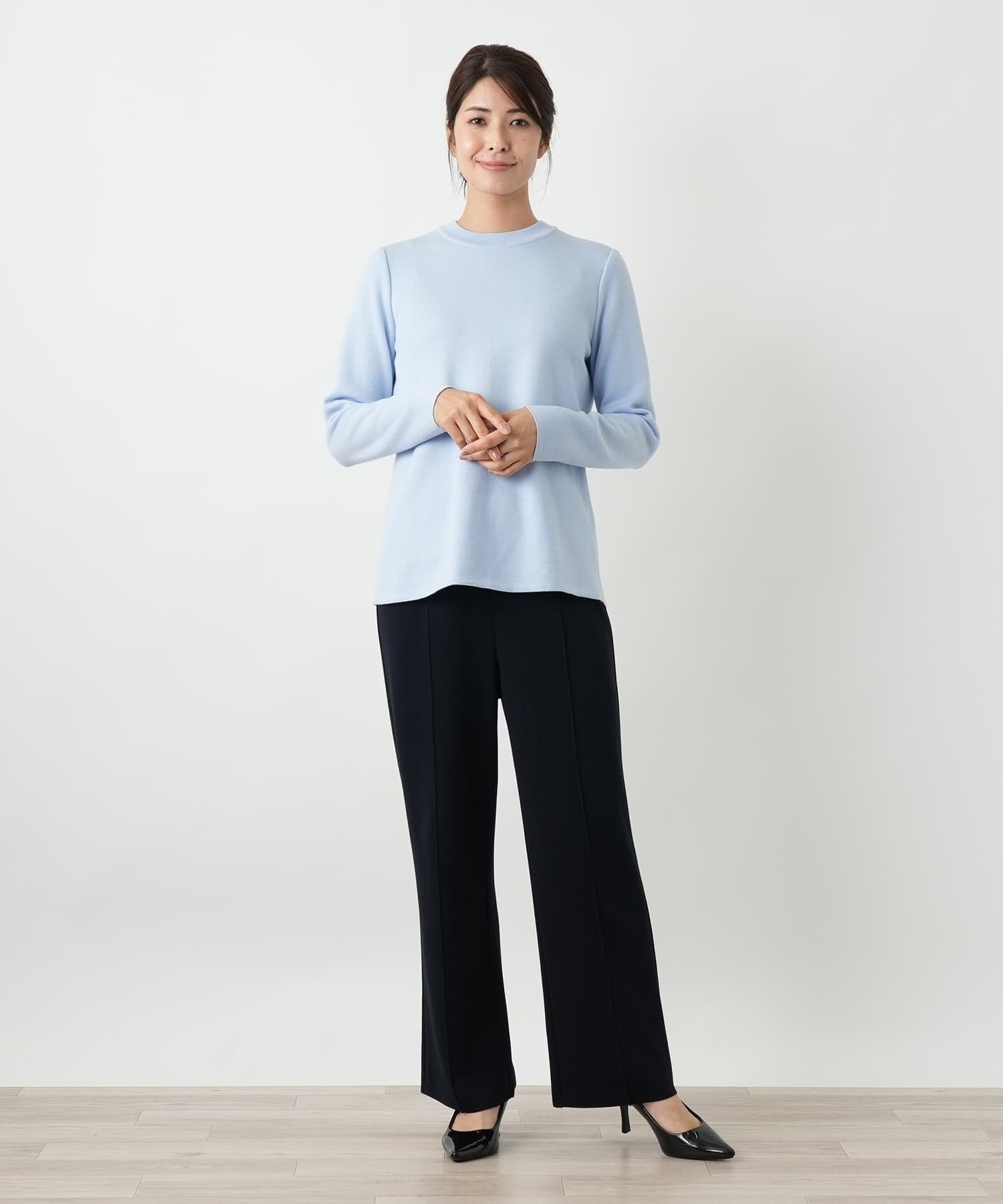 Leilian ニットプルオーバー【25年10月カタログ】 レリアン トップス ニット ピンク