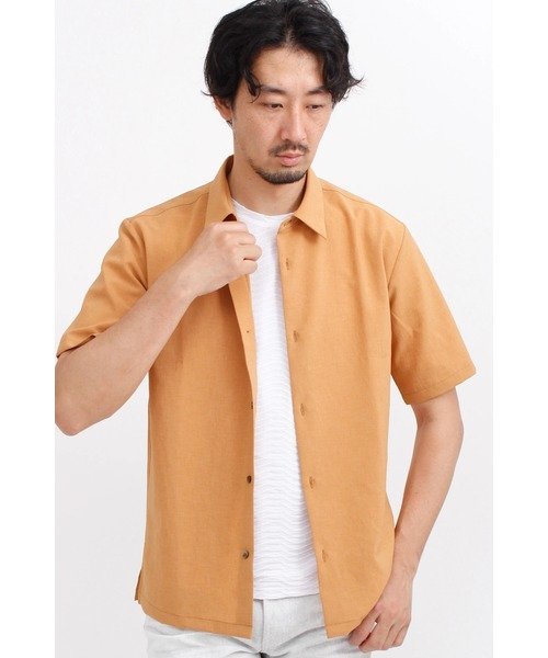HIGH STREET HIGH STREET∴AIR BREEZE 半袖シャツ トルネードマート トップス シャツ・ブラウス オレンジ ブルー ブラック ベージュ