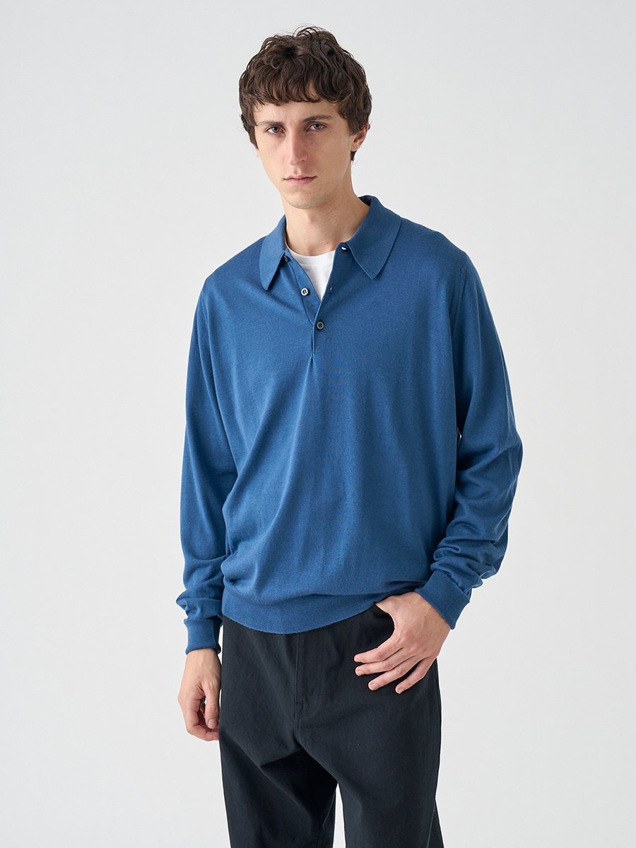 JOHN SMEDLEY クラシック長袖ニットポロシャツ ｜ DORSET ｜ 30G EASY FIT ジョンスメドレー トップス ニット【送料無料】