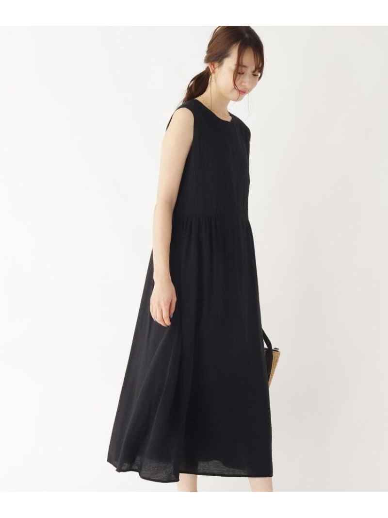OPAQUE.CLIP バックリボン切り替えロングワンピース オペークドットクリップ ワンピース・ドレス その他のワンピース・ドレス ブラウン ブラック グリーン【送料無料】