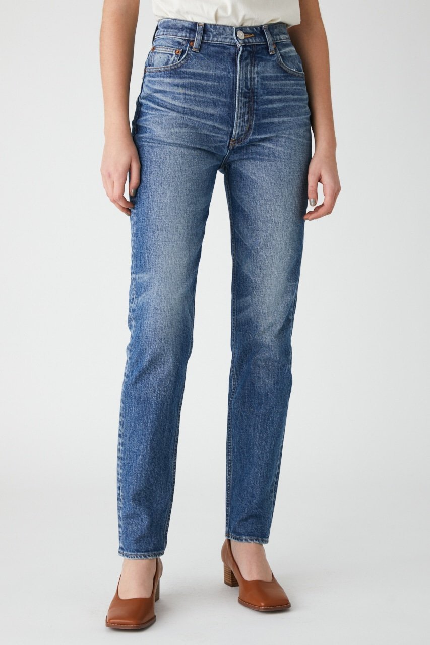 【SALE／30%OFF】MOUSSY PLAIN JEANS STRAIGHT SLIM マウジー パンツ ジーンズ・デニムパンツ ブルー ブラウン【送料無料】のサムネイル