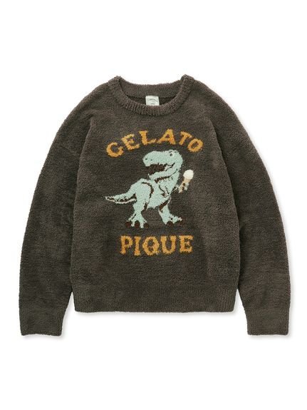 【SALE／20 OFF】gelato pique ダイナソージャガードプルオーバー ジェラートピケ インナー ルームウェア その他のインナー ルームウェア グレー ピンク【送料無料】