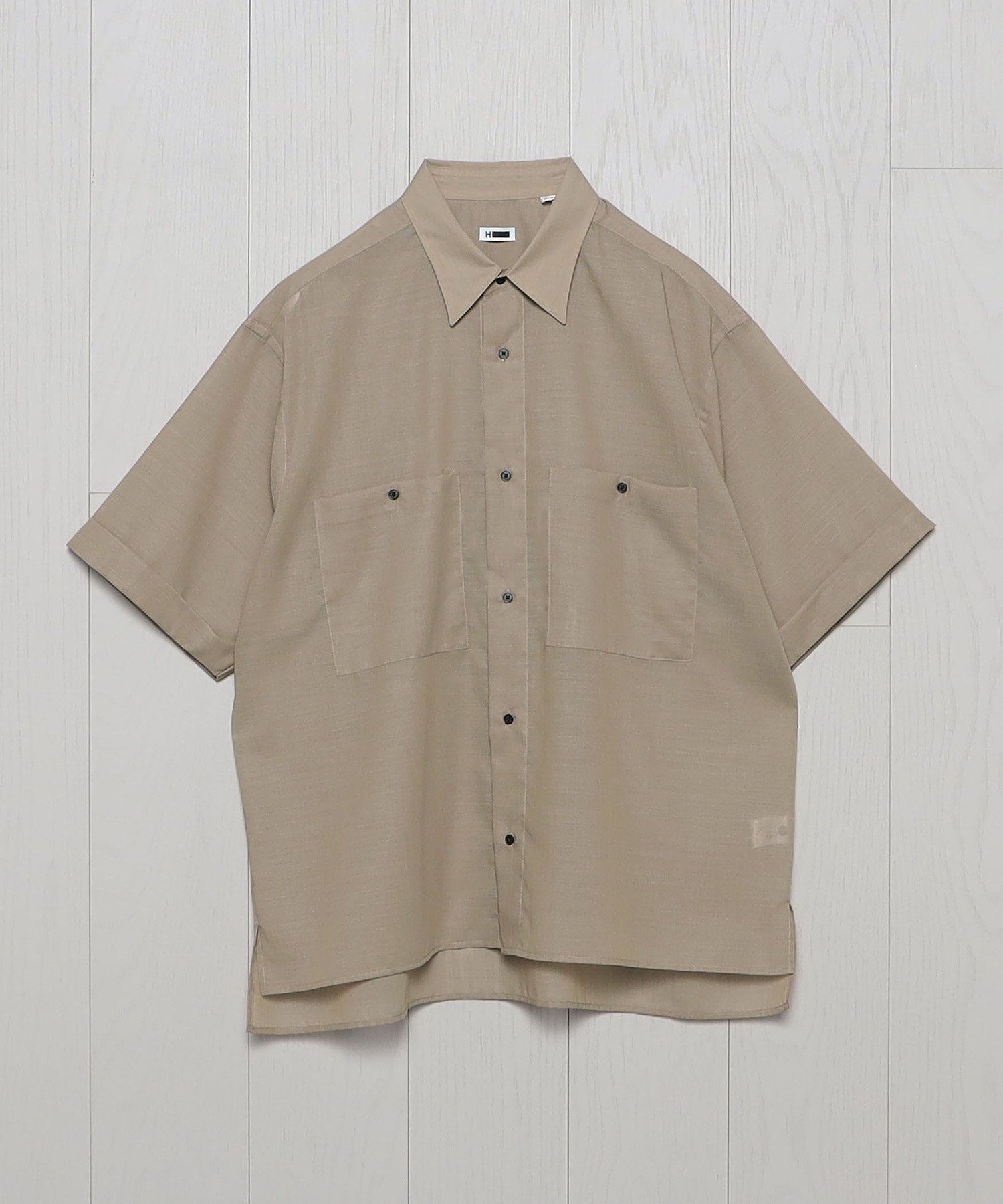 【SALE／40%OFF】BEAUTY&YOUTH UNITED ARROWS ＜H＞SCREEN VOILE PATCH REGULER COLLAR SHORT SLEEVE SHIRT/シャツ: ユナイテッドアローズ アウトレット トップス シャツ・ブラウス ベージュ ブラック【送料無料】