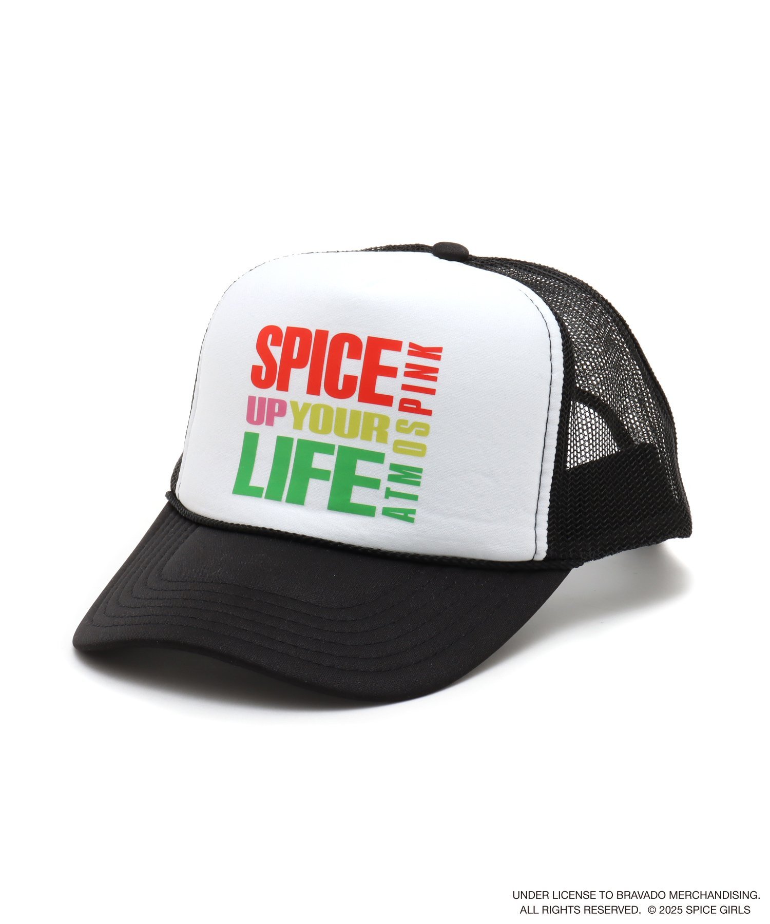 atmos pink atmos pink x SPICE GIRLS Mesh Cap BLACK X WHITE アトモス 帽子 キャップ ホワイト【送料無料】