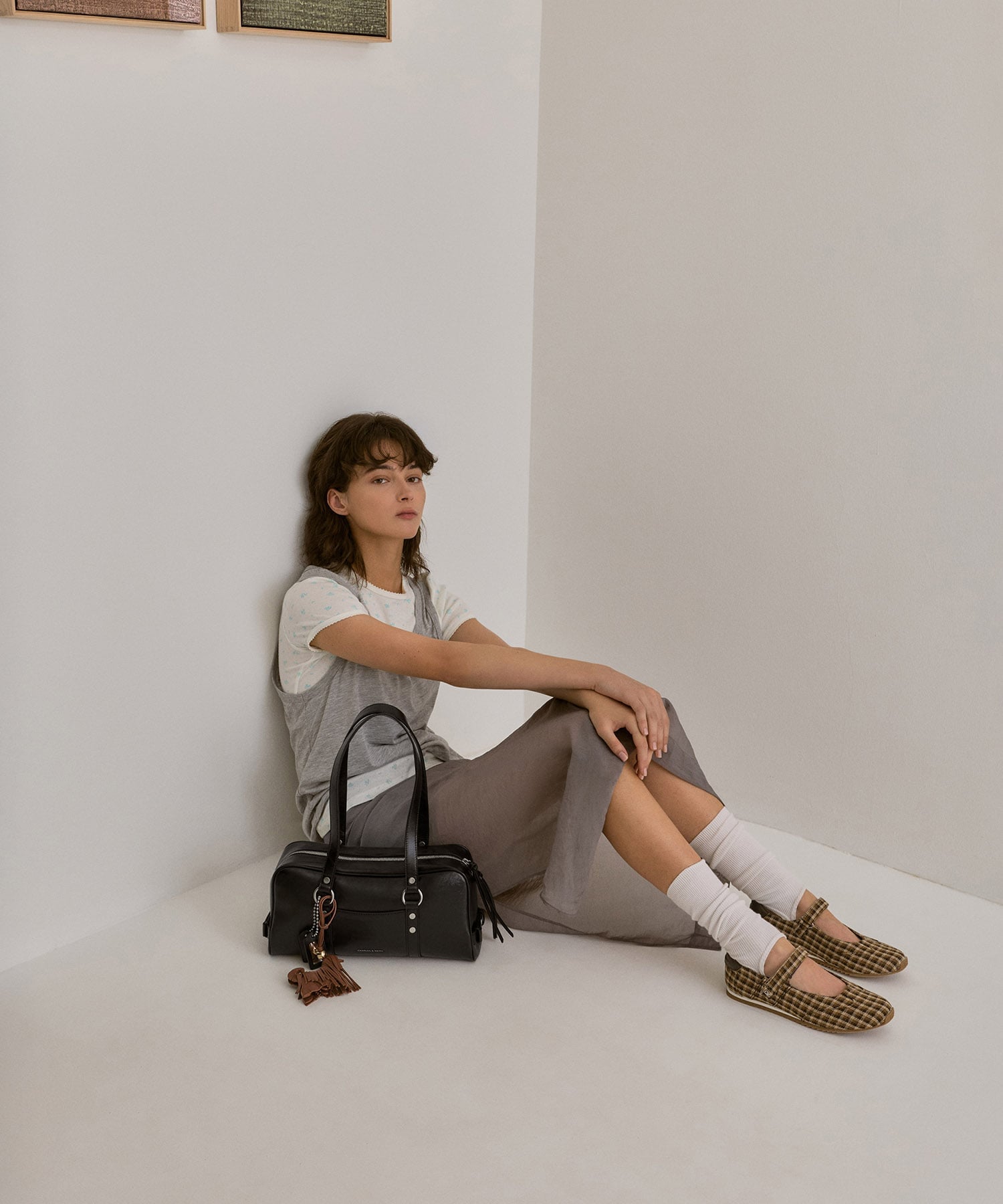 Tatiana タチアナ スタッズ ショルダーバッグ チャールズアンドキース バッグ トートバッグ
