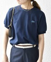 SHIPS any 【SHIPS any別注】LACOSTE: PIQUE クルーネック Tシャツ 24SS シップス トップス カットソー Tシャツ ネイビー ホワイト ベージュ グリーン【送料無料】