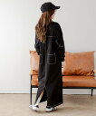 【SALE/33%OFF】La-gemme オーバーサイズシャツワンピース ラジュール ワンピース・ドレス ワンピース グレー ベージュ ブルー ブラック【送料...