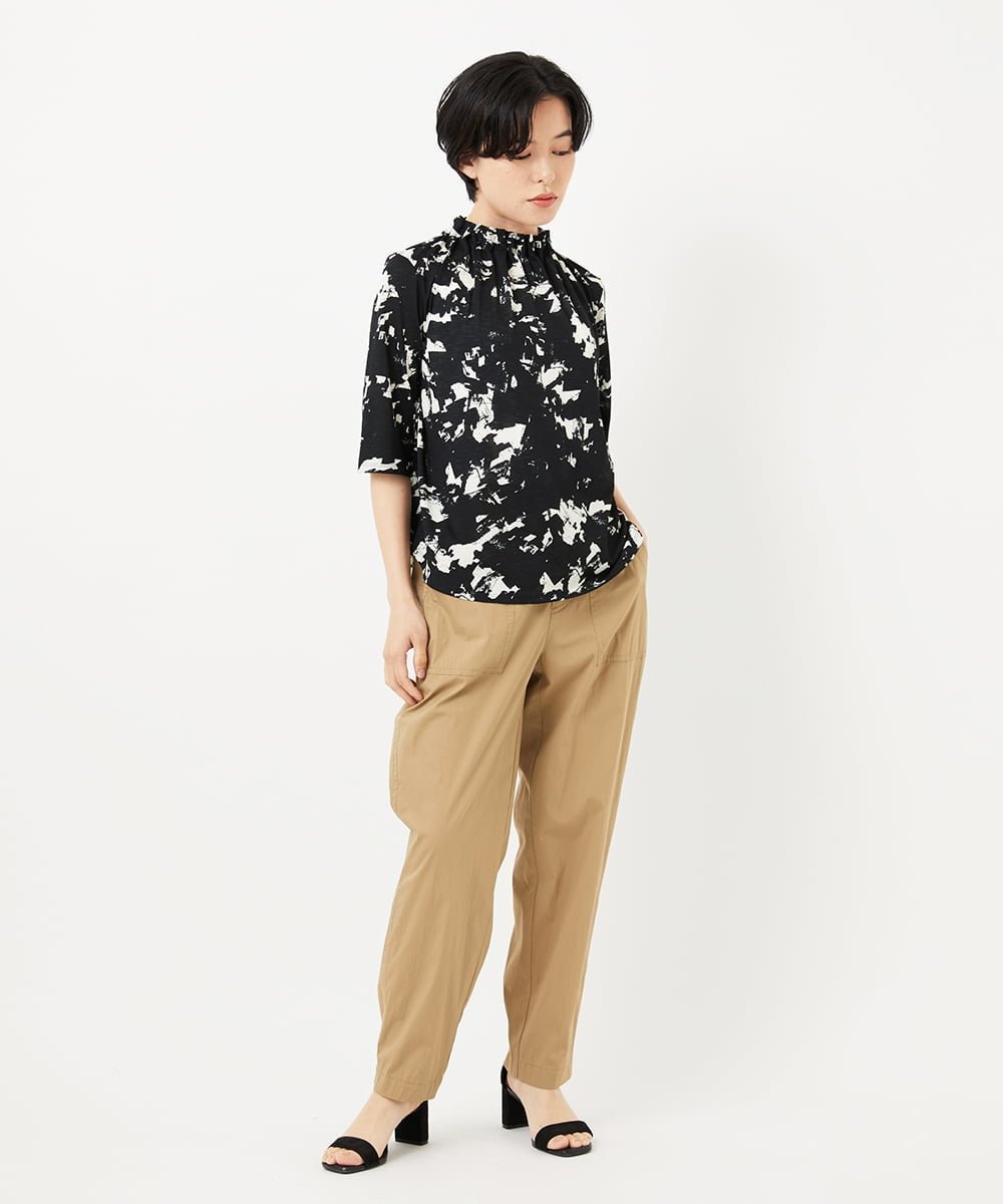 （小さいサイズ） [接触冷感]ストレッチテーパードベイカーパンツ メゾンドゥサンク パンツ その他のパンツ カーキグリーン ベージュ