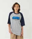 【SALE/20%OFF】GLAZOS 【大人向けサイズあり】グラフィティプリントラグランスリーブビッグ半袖Tシャツ ナルミヤオンライン トップス スウェット・...