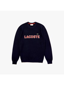 【SALE／50%OFF】LACOSTE ロゴステッチコットンニットセーター ラコステ トップス ニット ネイビー【送料無料】