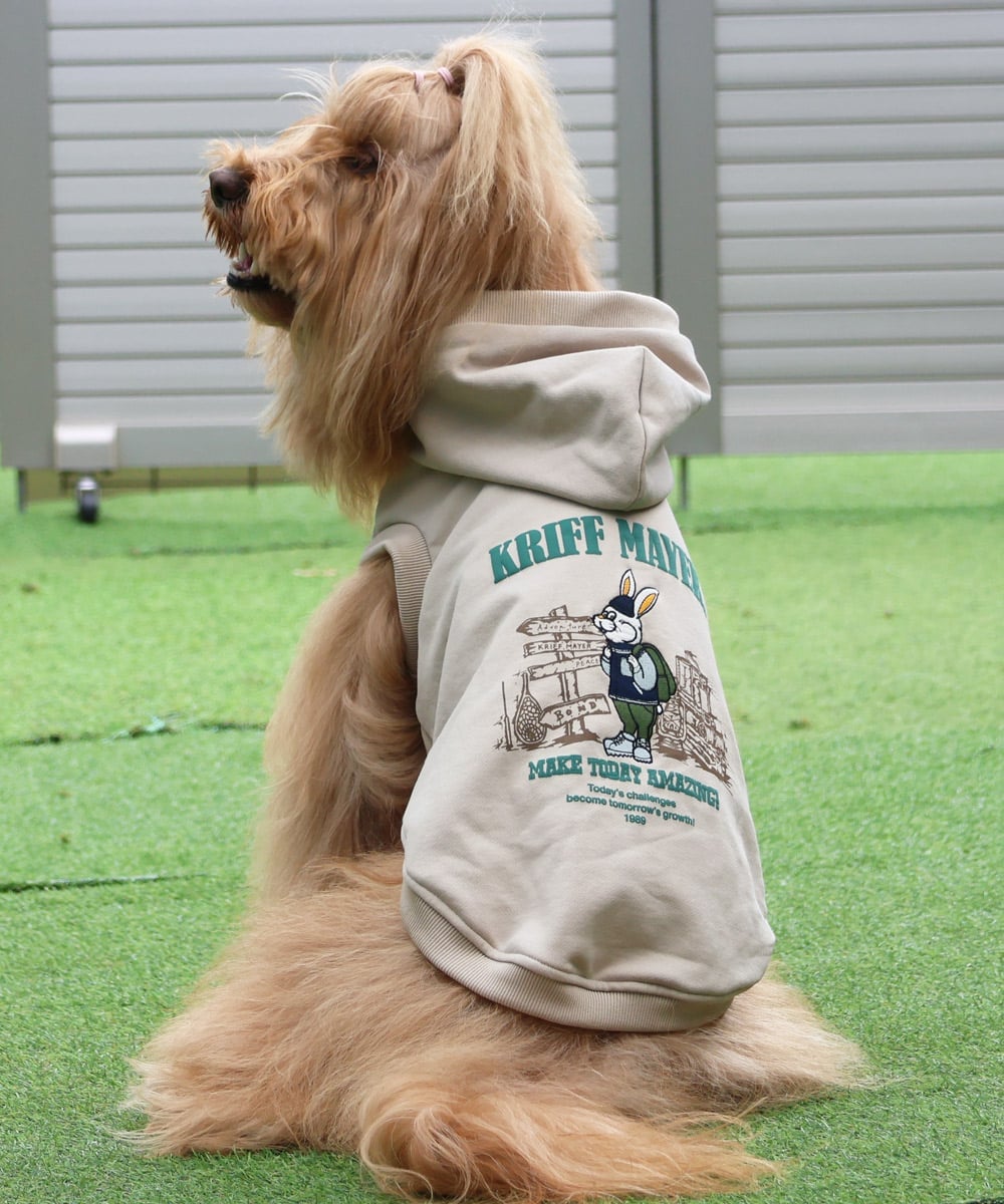 KRIFF MAYER (U)DOG裏起毛パーカー(ラビット) クリフメイヤー ペット用品 ペットウェア・ペット服 レッ..