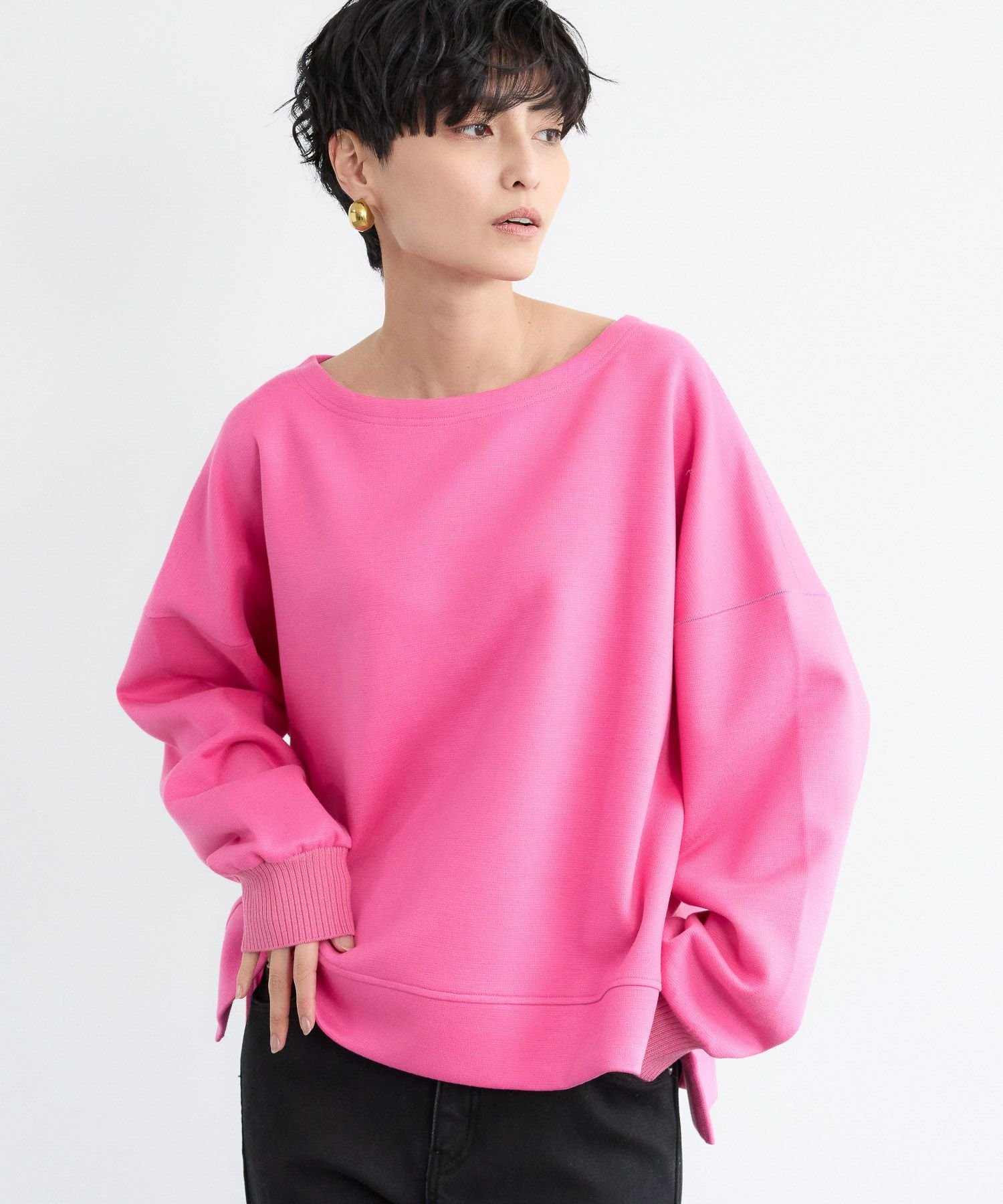 BARNYARDSTORM TRスムースボートネックプルオーバー バンヤードストーム トップス カットソー・Tシャツ ピンク グレー ホワイト【送料無料】のサムネイル