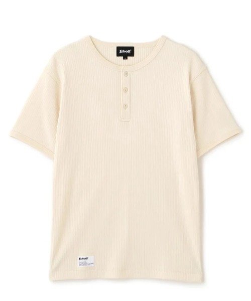 SELECT BRANDS Schott/ショット ARMY RIB HENLEY SS T-SHIRT(MENS) ジャックローズ トップス カットソー・Tシャツ ベージュ グレー【送料無料】