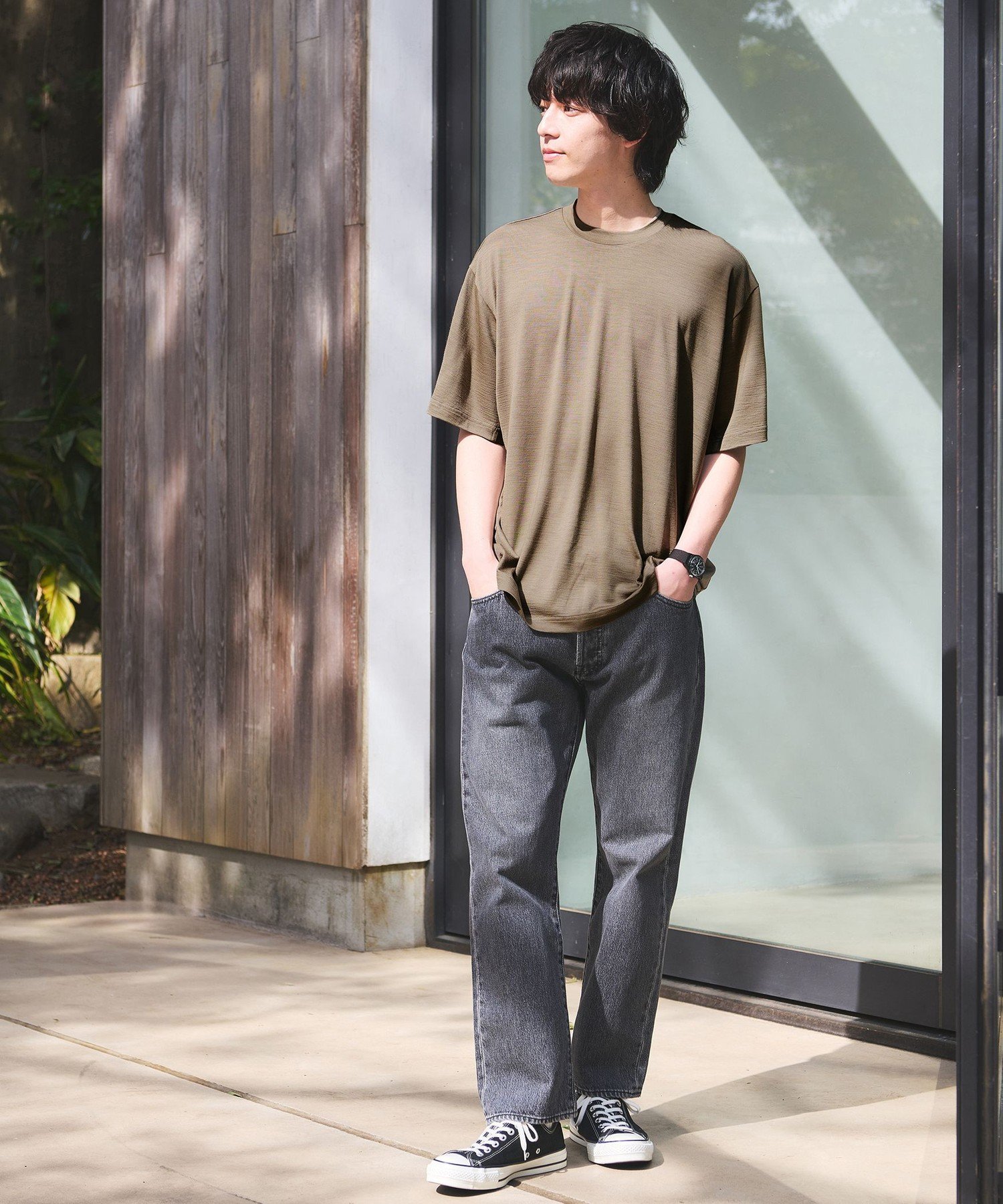 【別注】＜Marmot＞メリノウール 半袖 Tシャツ ユナイテッドアローズ グリーンレーベルリラクシング トップス カットソー・Tシャツ ブラック