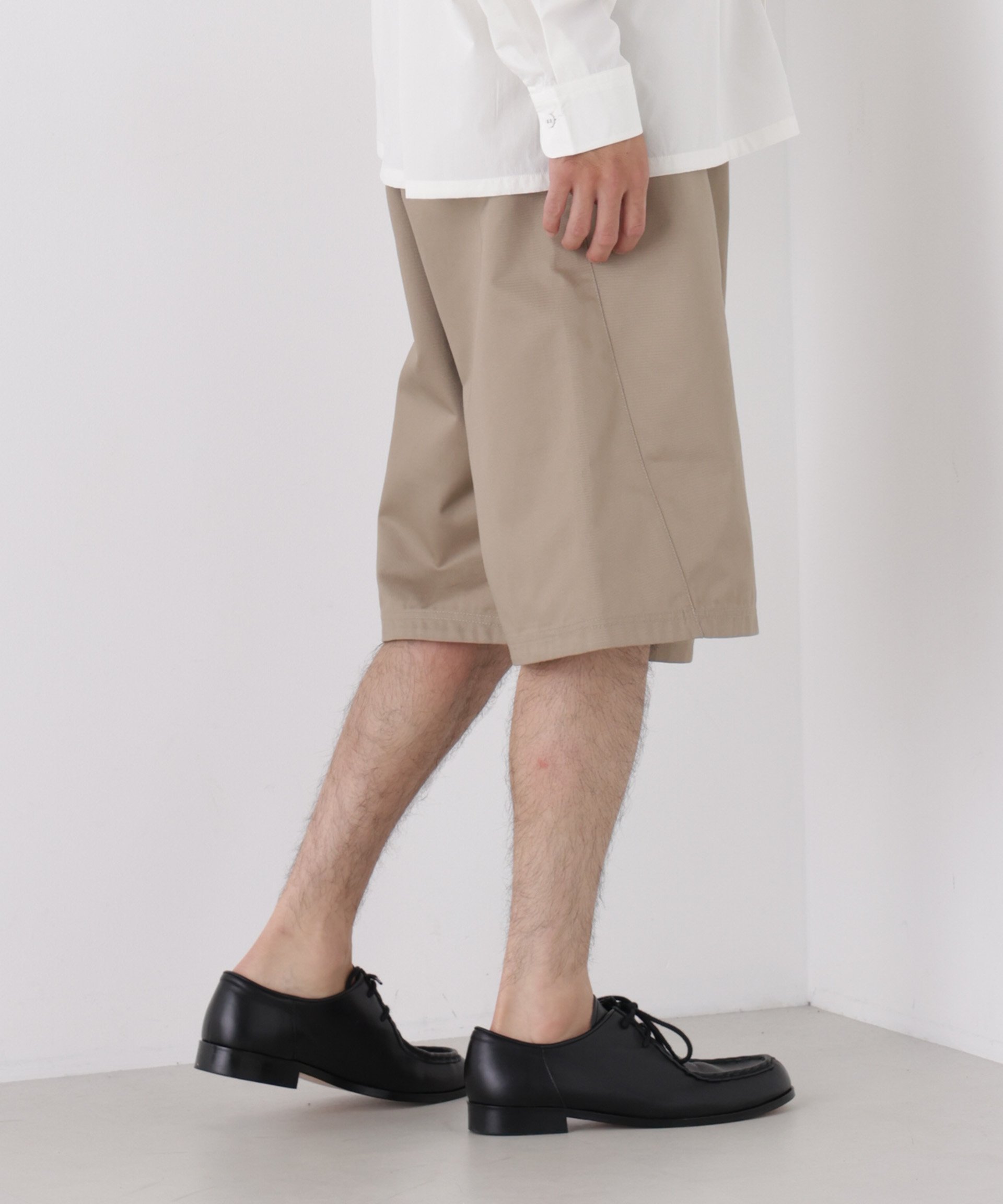 NANO universe TCツイルバギーショーツ ナノユニバース パンツ その他のパンツ ブラック ベージュ