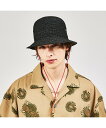 ABAHOUSE LASTWORD 【RUBEN/ルーベン】RAFFIA BELLHAT/ラフィアボールハット アバハウス 帽子 ハット ベージュ ブラック【送...