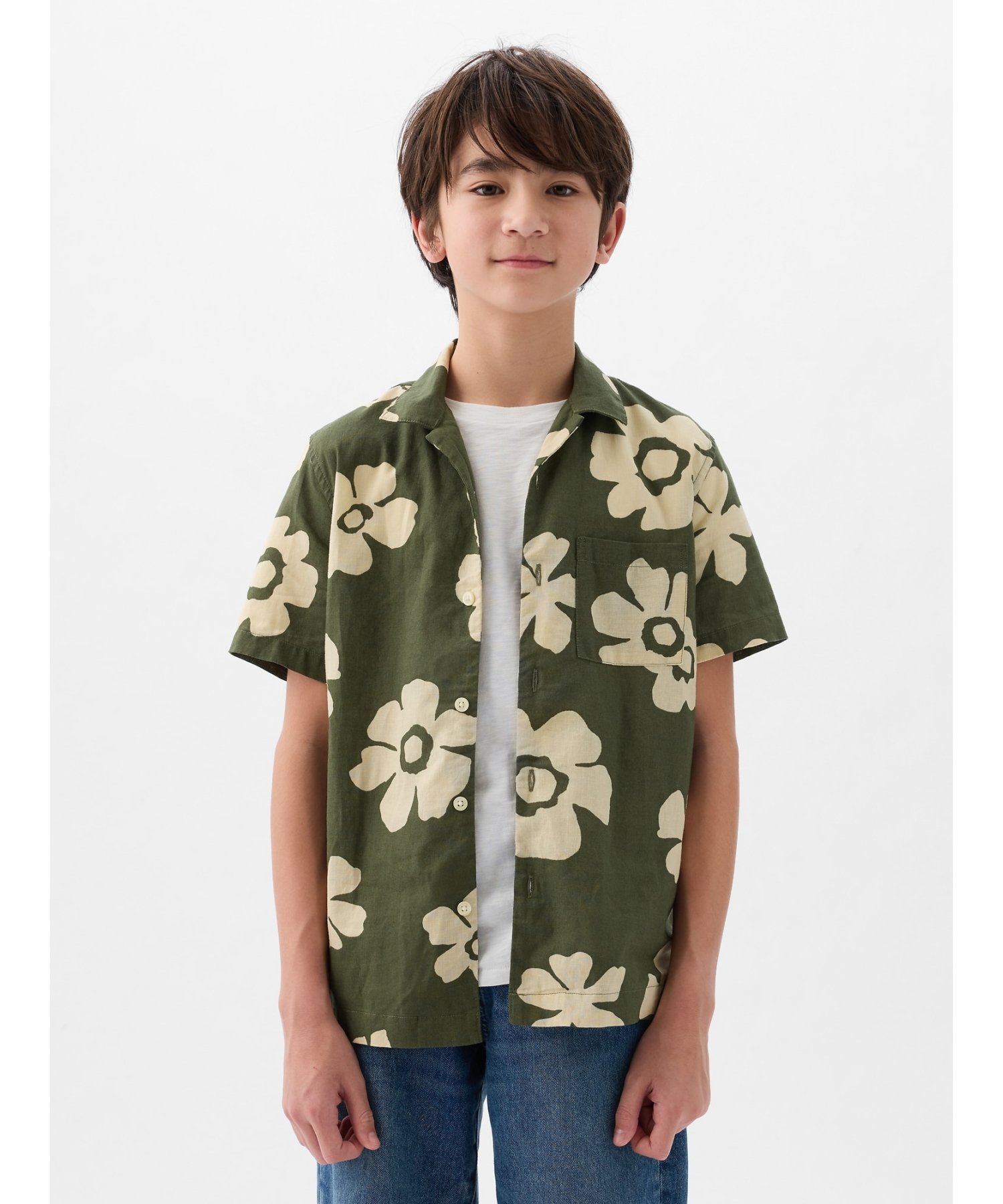 楽天Rakuten Fashion【SALE／40％OFF】GAP （K）プリントシャツ （キッズ） ギャップ トップス シャツ・ブラウス ネイビー