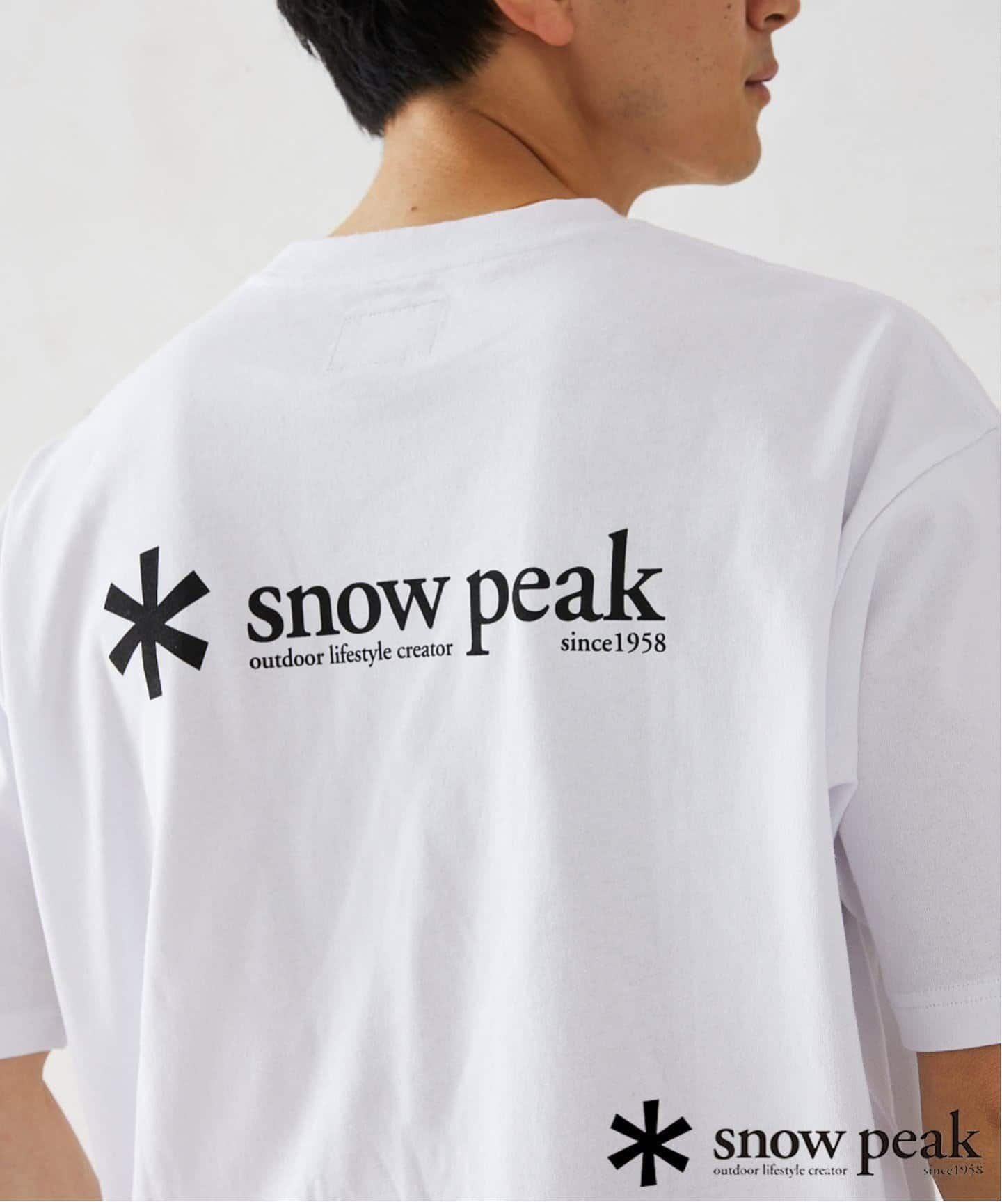 楽天Rakuten FashionJOURNAL STANDARD relume 《追加予約》SNOWPEAK / スノーピーク 別注 ロゴプリント Tシャツ ジャーナル スタンダード レリューム トップス カットソー・Tシャツ ホワイト ブラウン グリーン【送料無料】