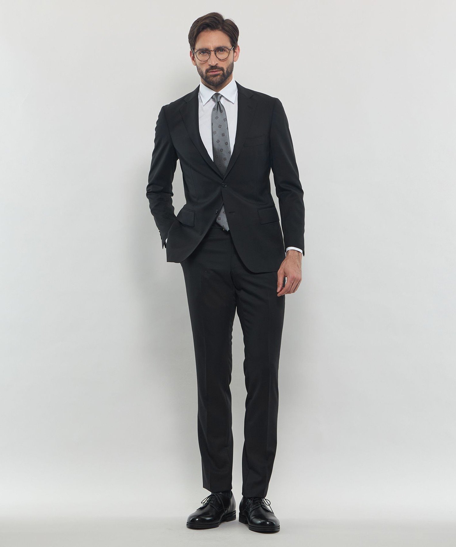 【SALE／27%OFF】MACKINTOSH LONDON 【WEB・一部店舗限定】【NEW BRIDGE】Super100's ツイルスーツ マッキントッシュ ロンドン スーツ・フォーマル スーツジャケット ネイビー ブラック【送料無料】