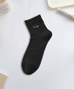 【SALE/5%OFF】aimoha - select - 【MOSOX】ロゴ刺繍ショートソックス アイモハ 靴下・レッグウェア 靴下 ホワイト グレー ブラッ...
