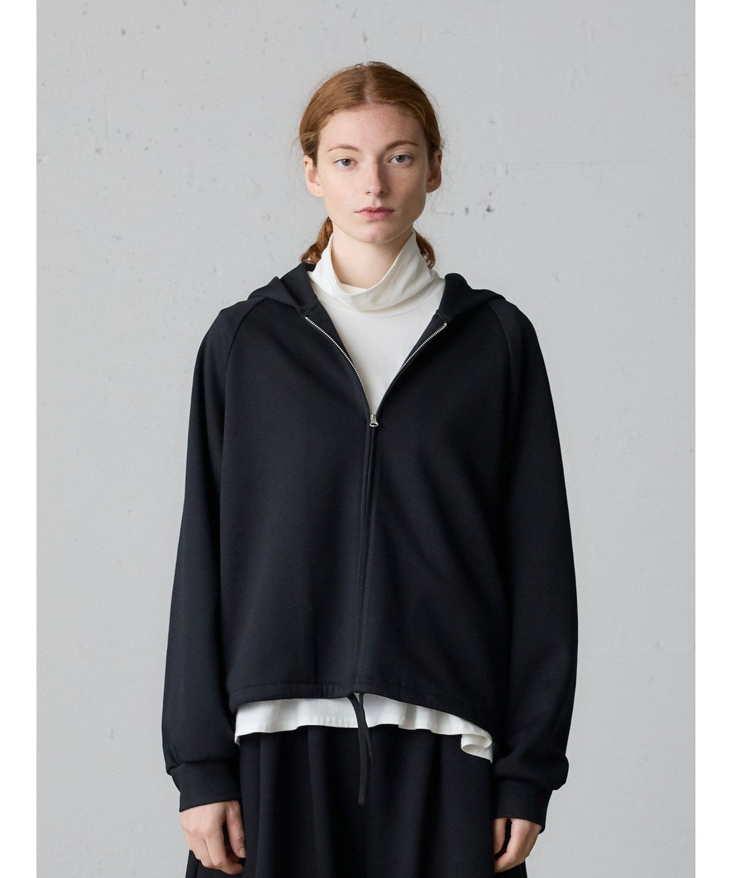 MidiUmi MidiUmi ダンボールニットジップパーカー マーコート トップス カットソー・Tシャツ ブラック グレー【送料無料】