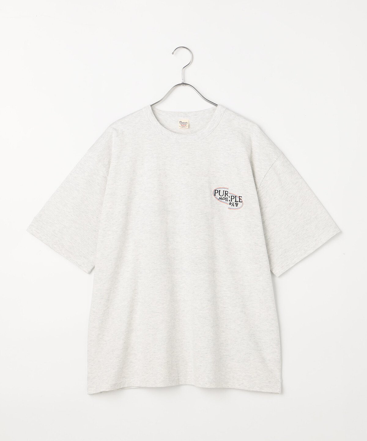 Purple&Yellow バックロゴ刺繍 半袖Tシャツ コムサイズム トップス カットソー・Tシャツ ブラック ホワイト グリーン
